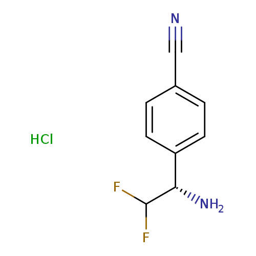 4-[(1S)-1-amino-2,2-difluoroethyl]benzonitrile hydrochloride
