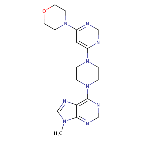9-methyl-6-{4-[6-(morpholin-4-yl)pyrimidin-4-yl]piperazin-1-yl}-9H-purine