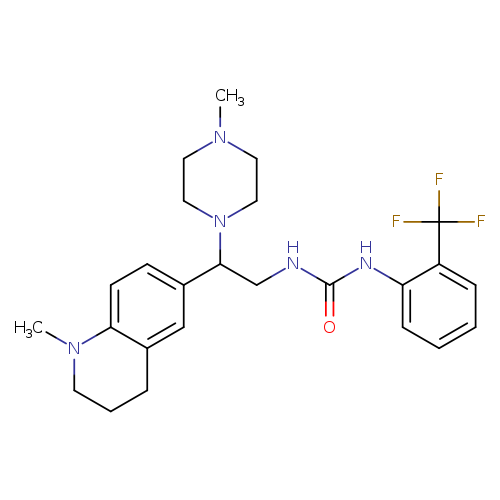 1-[2-(1-methyl-1,2,3,4-tetrahydroquinolin-6-yl)-2-(4-methylpiperazin-1-yl)ethyl]-3-[2-(trifluoromethyl)phenyl]urea