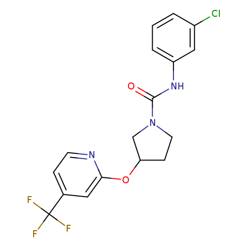 N-(3-chlorophenyl)-3-{[4-(trifluoromethyl)pyridin-2-yl]oxy}pyrrolidine-1-carboxamide