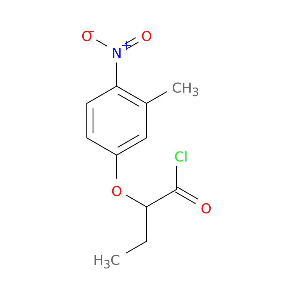 2-(3-Methyl-4-nitrophenoxy)butanoyl chloride