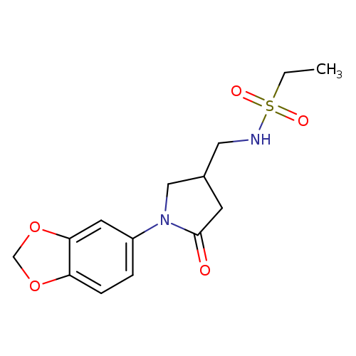 N-{[1-(2H-1,3-benzodioxol-5-yl)-5-oxopyrrolidin-3-yl]methyl}ethane-1-sulfonamide