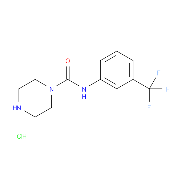 N-[3-(trifluoromethyl)phenyl]piperazine-1-carboxamide hydrochloride