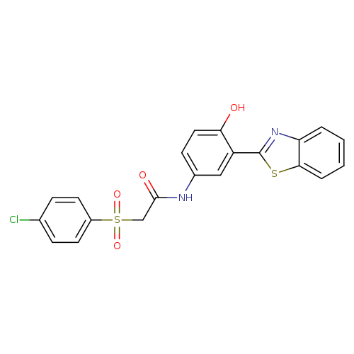 N-[3-(1,3-benzothiazol-2-yl)-4-hydroxyphenyl]-2-(4-chlorobenzenesulfonyl)acetamide