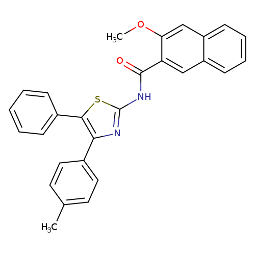 3-methoxy-N-[4-(4-methylphenyl)-5-phenyl-1,3-thiazol-2-yl]naphthalene-2-carboxamide