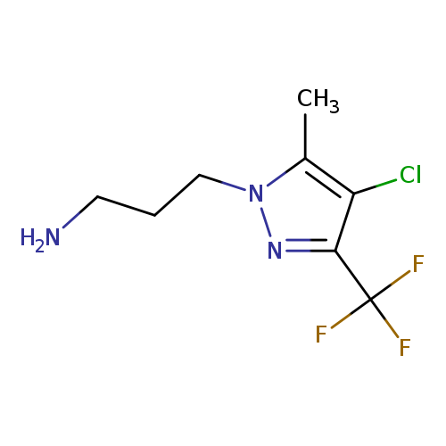 3-[4-chloro-5-methyl-3-(trifluoromethyl)-1H-pyrazol-1-yl]propan-1-amine