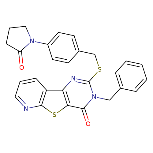 5-benzyl-4-({[4-(2-oxopyrrolidin-1-yl)phenyl]methyl}sulfanyl)-8-thia-3,5,10-triazatricyclo[7.4.0.0^{2,7}]trideca-1(9),2(7),3,10,12-pentaen-6-one