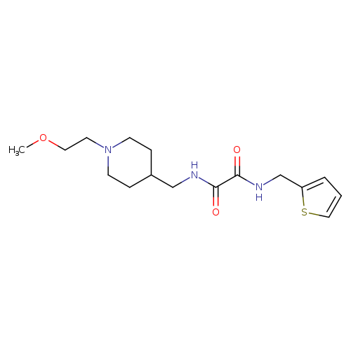 N'-{[1-(2-methoxyethyl)piperidin-4-yl]methyl}-N-[(thiophen-2-yl)methyl]ethanediamide