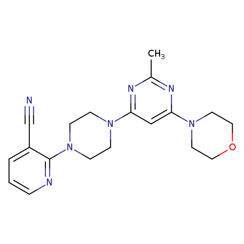 2-{4-[2-methyl-6-(morpholin-4-yl)pyrimidin-4-yl]piperazin-1-yl}pyridine-3-carbonitrile