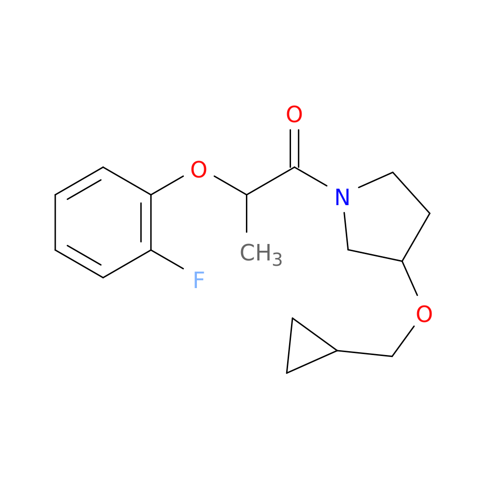 1-[3-(cyclopropylmethoxy)pyrrolidin-1-yl]-2-(2-fluorophenoxy)propan-1-one