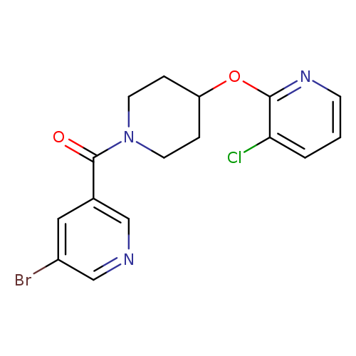 3-bromo-5-{4-[(3-chloropyridin-2-yl)oxy]piperidine-1-carbonyl}pyridine