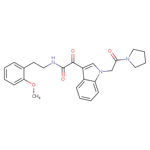 N-[2-(2-methoxyphenyl)ethyl]-2-oxo-2-{1-[2-oxo-2-(pyrrolidin-1-yl)ethyl]-1H-indol-3-yl}acetamide