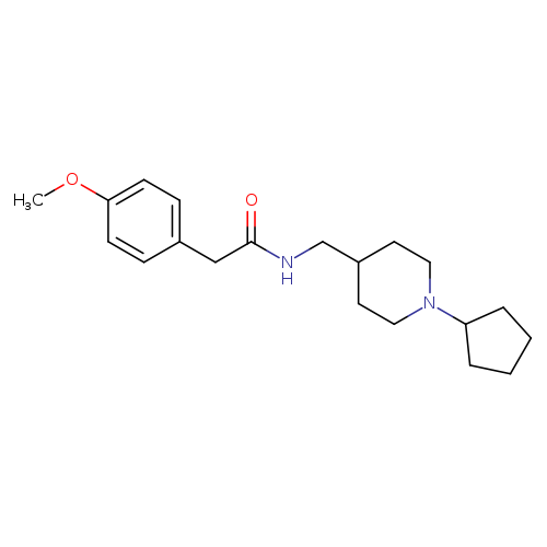 N-[(1-cyclopentylpiperidin-4-yl)methyl]-2-(4-methoxyphenyl)acetamide