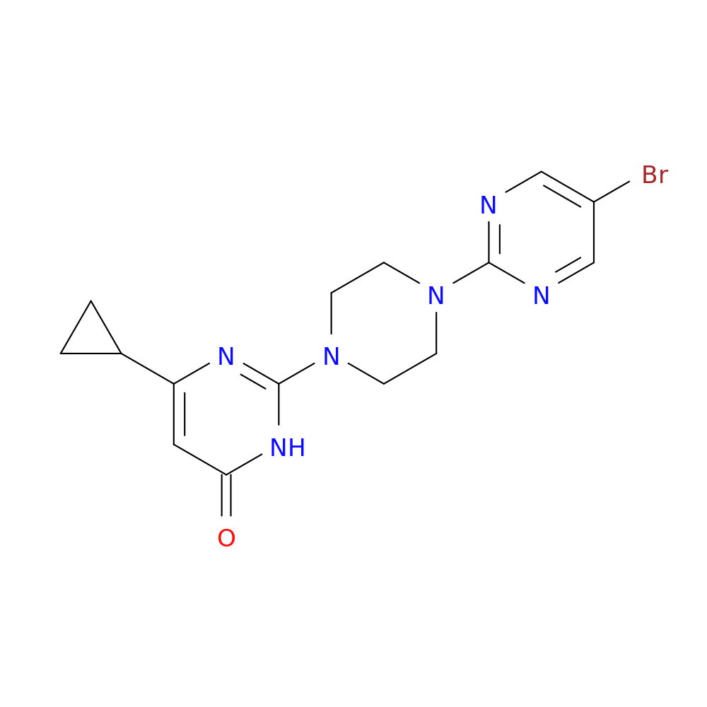 2-[4-(5-bromopyrimidin-2-yl)piperazin-1-yl]-6-cyclopropyl-3,4-dihydropyrimidin-4-one