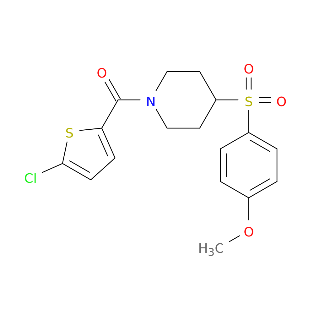 1-(5-chlorothiophene-2-carbonyl)-4-(4-methoxybenzenesulfonyl)piperidine