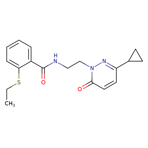 N-[2-(3-cyclopropyl-6-oxo-1,6-dihydropyridazin-1-yl)ethyl]-2-(ethylsulfanyl)benzamide