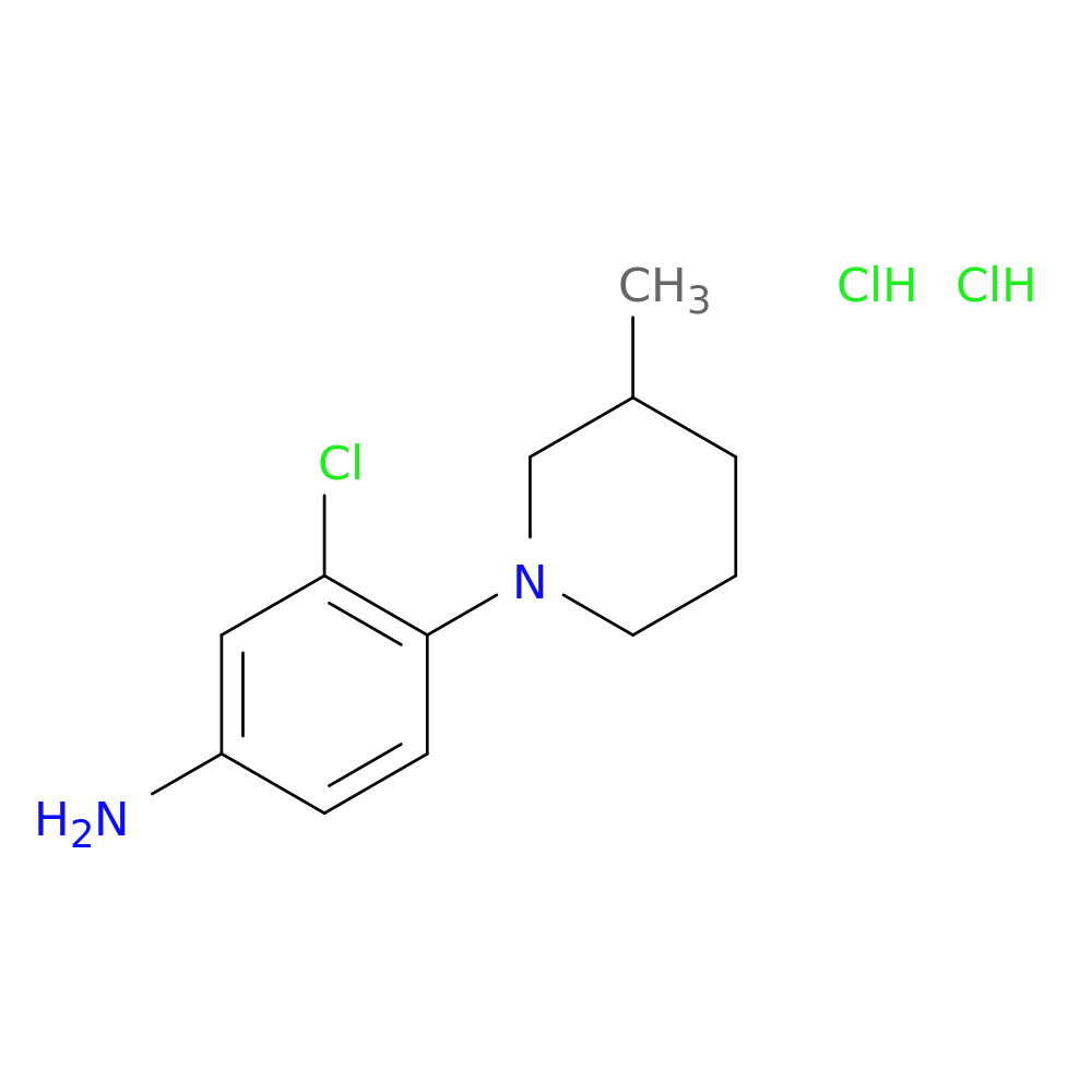 3-chloro-4-(3-methylpiperidin-1-yl)aniline dihydrochloride