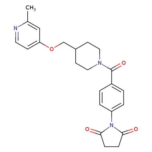 1-[4-(4-{[(2-methylpyridin-4-yl)oxy]methyl}piperidine-1-carbonyl)phenyl]pyrrolidine-2,5-dione