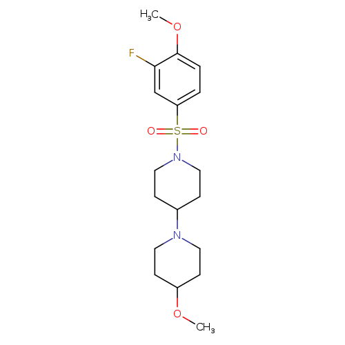 1'-(3-fluoro-4-methoxybenzenesulfonyl)-4-methoxy-1,4'-bipiperidine