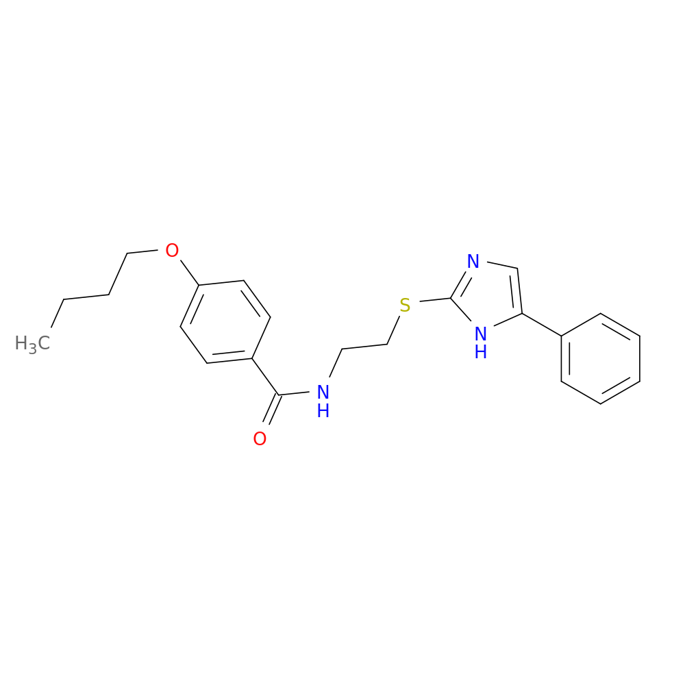 4-butoxy-N-{2-[(5-phenyl-1H-imidazol-2-yl)sulfanyl]ethyl}benzamide