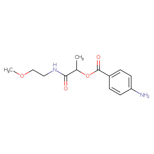 1-[(2-methoxyethyl)carbamoyl]ethyl 4-aminobenzoate