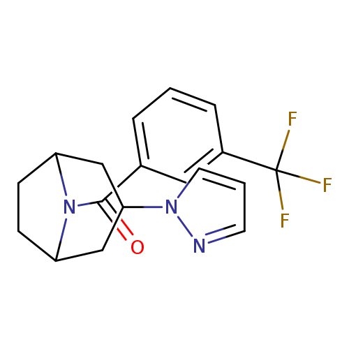 3-(1H-pyrazol-1-yl)-8-[3-(trifluoromethyl)benzoyl]-8-azabicyclo[3.2.1]octane