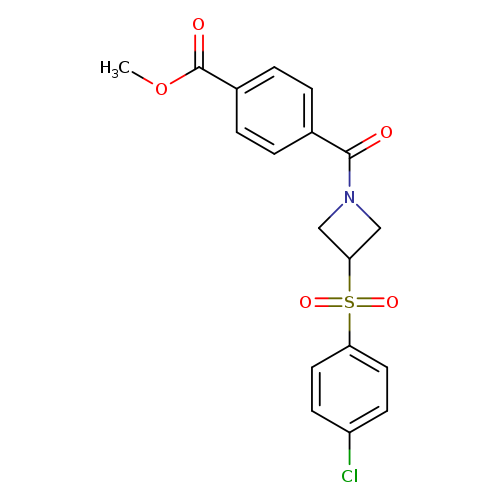 methyl 4-[3-(4-chlorobenzenesulfonyl)azetidine-1-carbonyl]benzoate