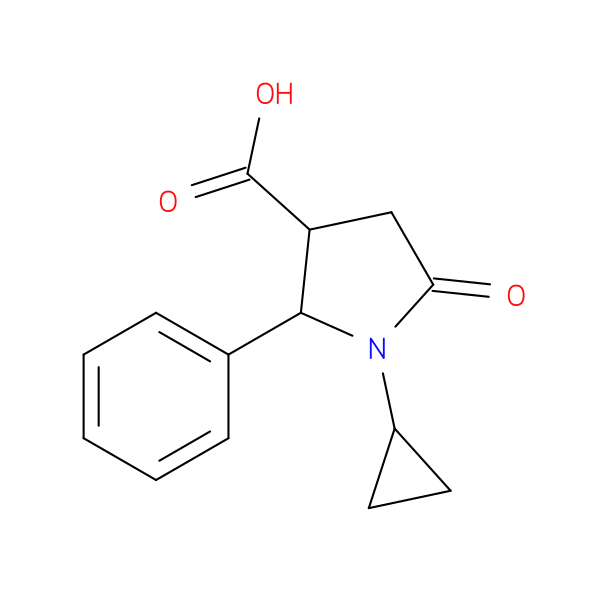 1-cyclopropyl-5-oxo-2-phenylpyrrolidine-3-carboxylic acid