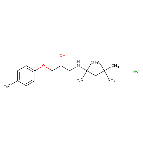 1-(4-methylphenoxy)-3-[(2,4,4-trimethylpentan-2-yl)amino]propan-2-ol hydrochloride