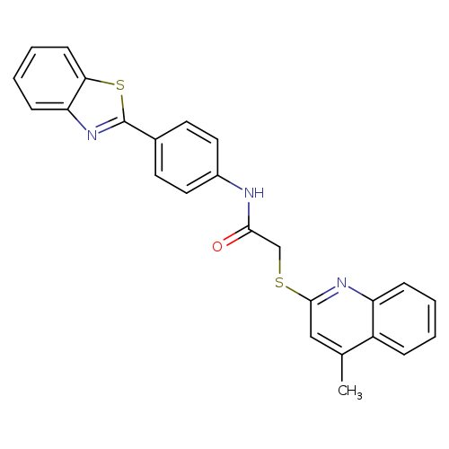 N-[4-(1,3-benzothiazol-2-yl)phenyl]-2-[(4-methylquinolin-2-yl)sulfanyl]acetamide