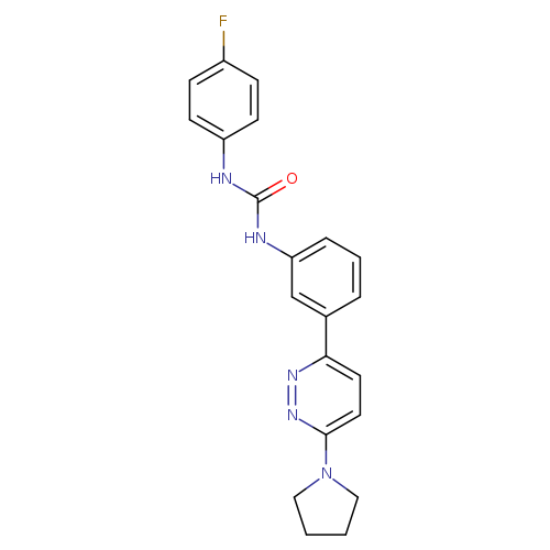 1-(4-fluorophenyl)-3-{3-[6-(pyrrolidin-1-yl)pyridazin-3-yl]phenyl}urea