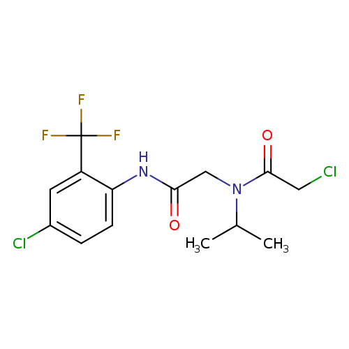 2-chloro-N-({[4-chloro-2-(trifluoromethyl)phenyl]carbamoyl}methyl)-N-(propan-2-yl)acetamide