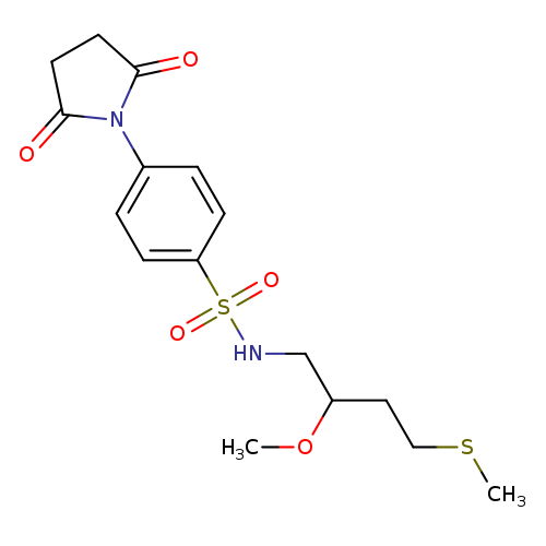 4-(2,5-dioxopyrrolidin-1-yl)-N-[2-methoxy-4-(methylsulfanyl)butyl]benzene-1-sulfonamide