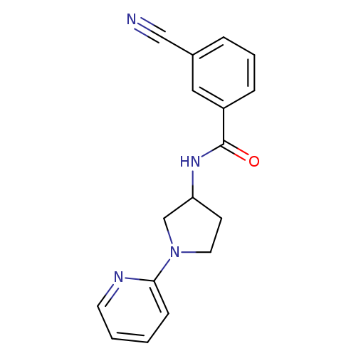 3-cyano-N-[1-(pyridin-2-yl)pyrrolidin-3-yl]benzamide