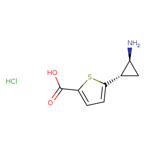 2-Thiophenecarboxylic acid, 5-[(1R,2R)-2-aminocyclopropyl]-, hydrochloride (1:1), rel-