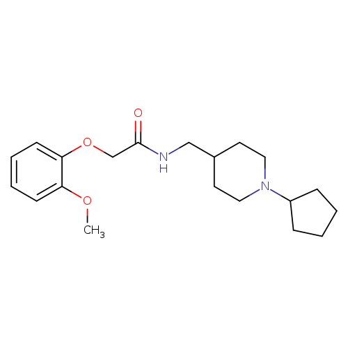 N-[(1-cyclopentylpiperidin-4-yl)methyl]-2-(2-methoxyphenoxy)acetamide
