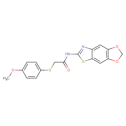 N-{4,6-dioxa-10-thia-12-azatricyclo[7.3.0.0^{3,7}]dodeca-1(9),2,7,11-tetraen-11-yl}-2-[(4-methoxyphenyl)sulfanyl]acetamide