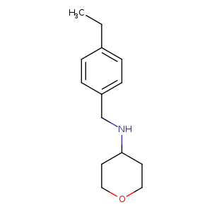 N-[(4-Ethylphenyl)methyl]oxan-4-amine