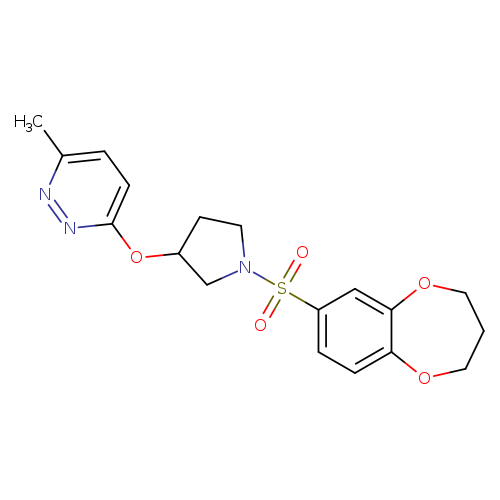 3-{[1-(3,4-dihydro-2H-1,5-benzodioxepine-7-sulfonyl)pyrrolidin-3-yl]oxy}-6-methylpyridazine