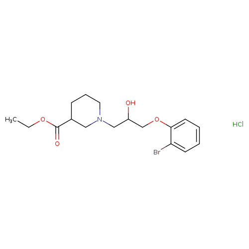 ethyl 1-[3-(2-bromophenoxy)-2-hydroxypropyl]piperidine-3-carboxylate hydrochloride