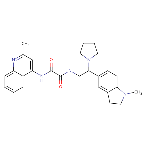 N-[2-(1-methyl-2,3-dihydro-1H-indol-5-yl)-2-(pyrrolidin-1-yl)ethyl]-N'-(2-methylquinolin-4-yl)ethanediamide