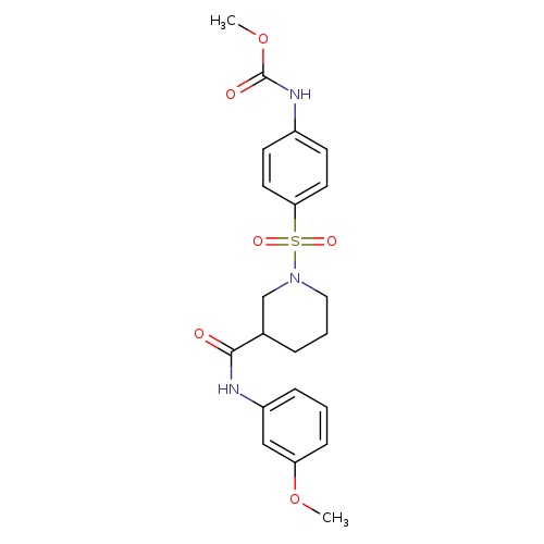methyl N-[4-({3-[(3-methoxyphenyl)carbamoyl]piperidin-1-yl}sulfonyl)phenyl]carbamate