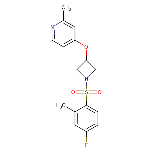 4-{[1-(4-fluoro-2-methylbenzenesulfonyl)azetidin-3-yl]oxy}-2-methylpyridine