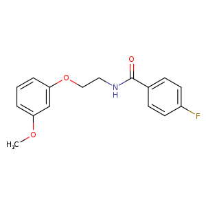 4-fluoro-N-[2-(3-methoxyphenoxy)ethyl]benzamide