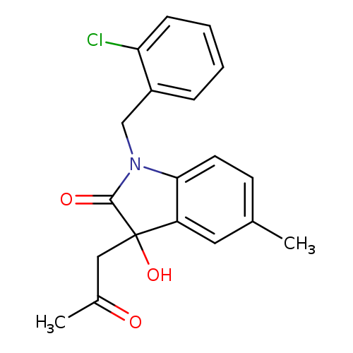 1-[(2-chlorophenyl)methyl]-3-hydroxy-5-methyl-3-(2-oxopropyl)-2,3-dihydro-1H-indol-2-one