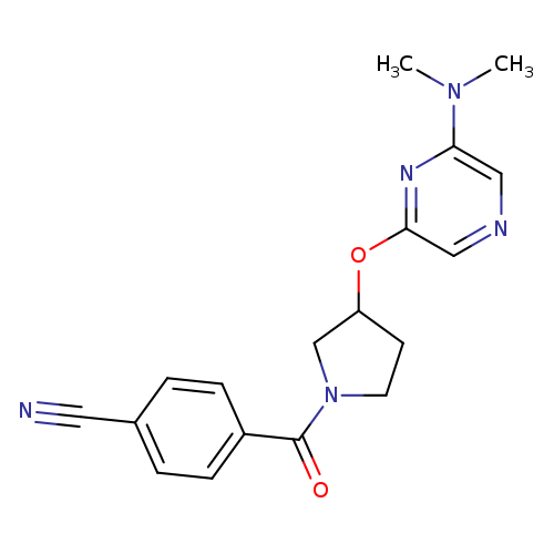 4-(3-{[6-(dimethylamino)pyrazin-2-yl]oxy}pyrrolidine-1-carbonyl)benzonitrile