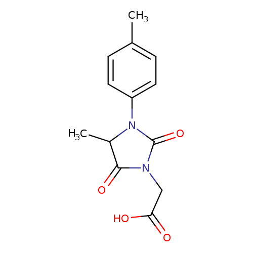 2-[4-methyl-3-(4-methylphenyl)-2,5-dioxoimidazolidin-1-yl]acetic acid
