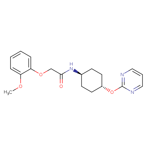 2-(2-methoxyphenoxy)-N-[(1r,4r)-4-(pyrimidin-2-yloxy)cyclohexyl]acetamide