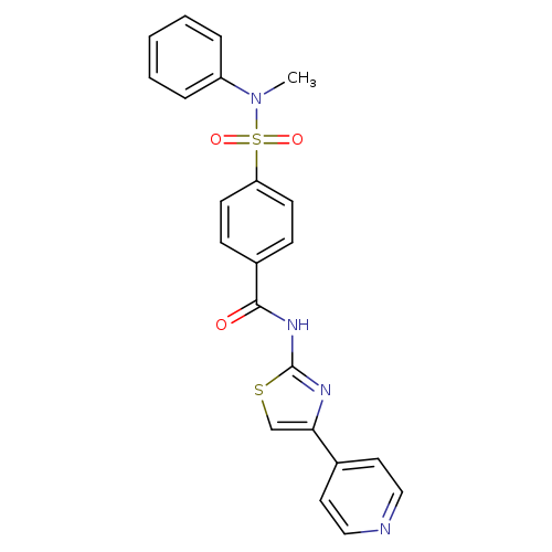4-[methyl(phenyl)sulfamoyl]-N-[4-(pyridin-4-yl)-1,3-thiazol-2-yl]benzamide