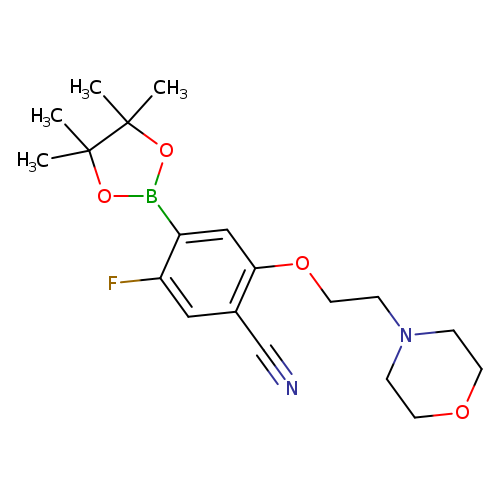 5-Fluoro-2-[2-(morpholin-4-yl)ethoxy]-4-(tetramethyl-1,3,2-dioxaborolan-2-yl)benzonitrile